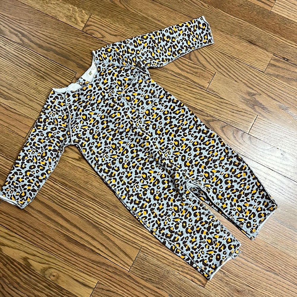 Monica + Andy animal print sweatshirt romper